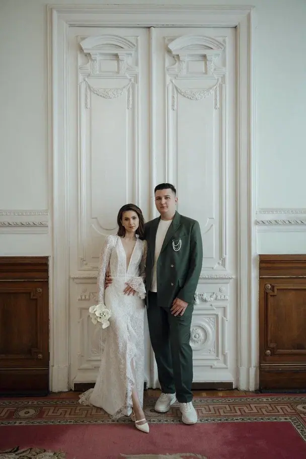 Алина и Кирилл в день свадьбы