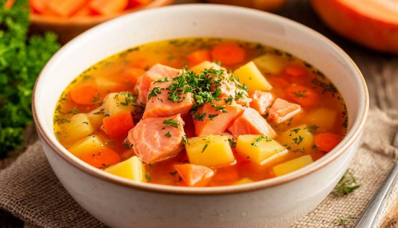 уха из головы и хвоста форели