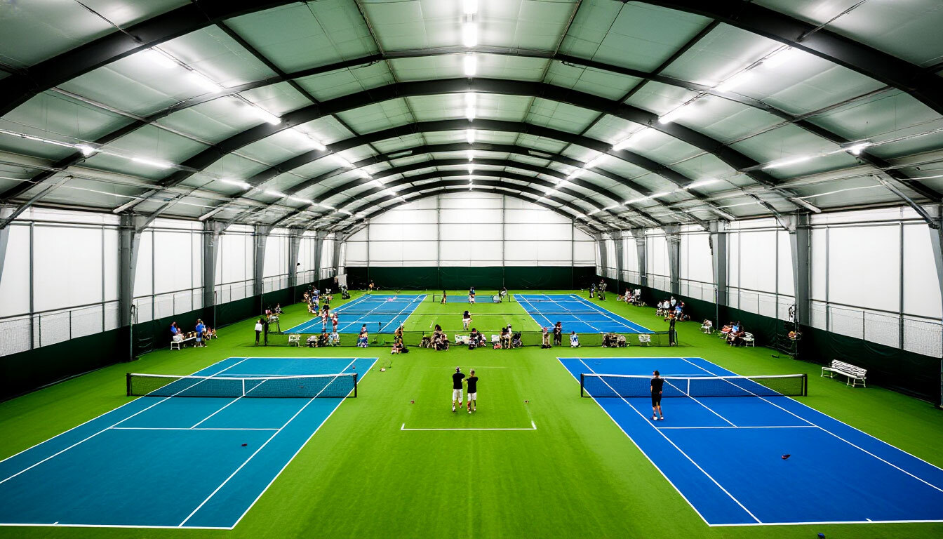 Крытый теннисный корт цена
