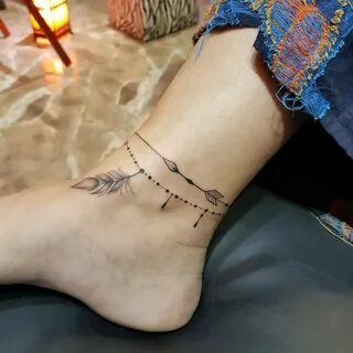 Татуировка браслет на ноге | Тату-студия BARIN