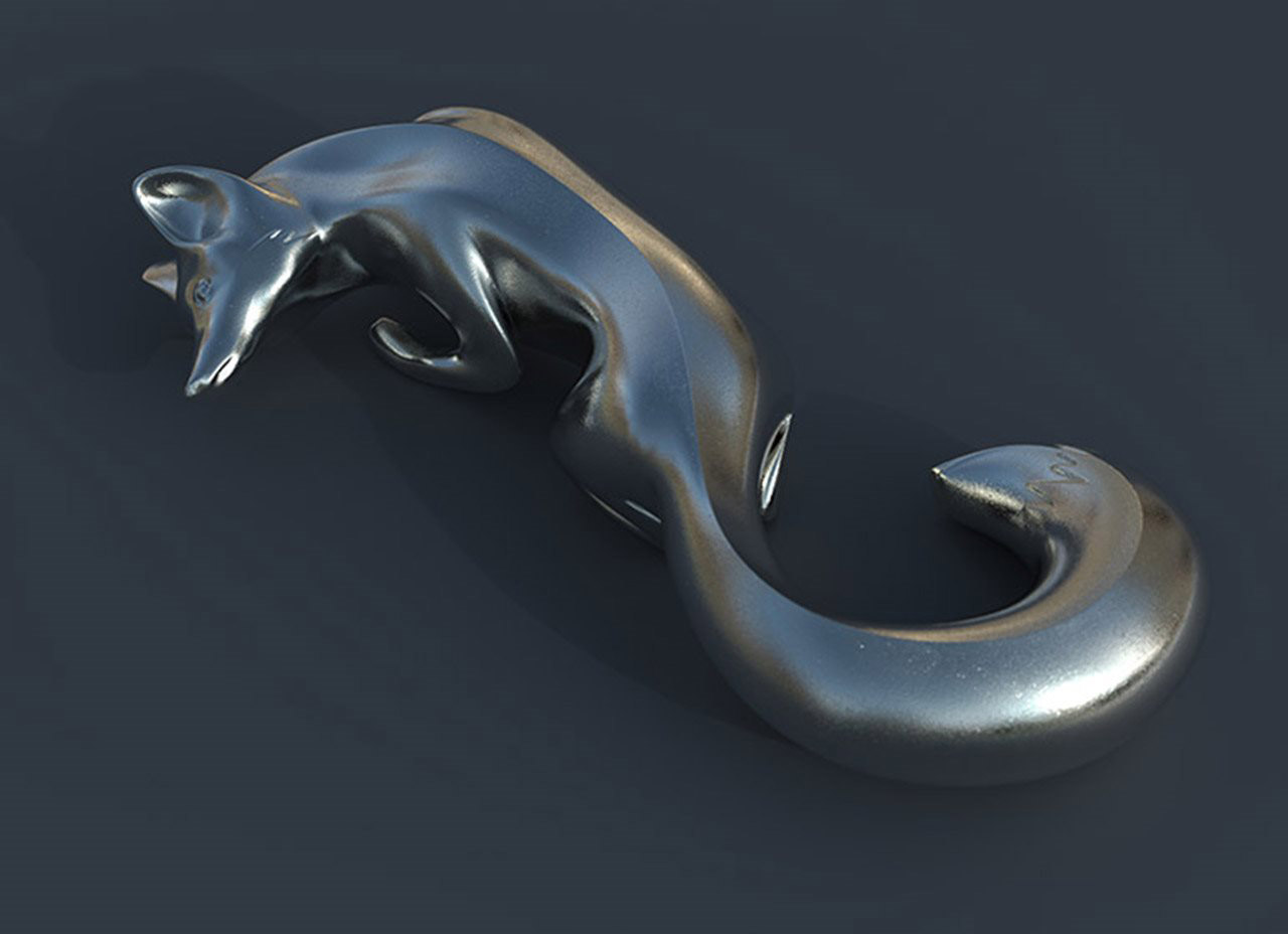 Серебряная дизайнерская подвеска Лисица