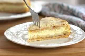 Приготовление насыпного пирога с творогом и яблоками в духовке: шаг 12