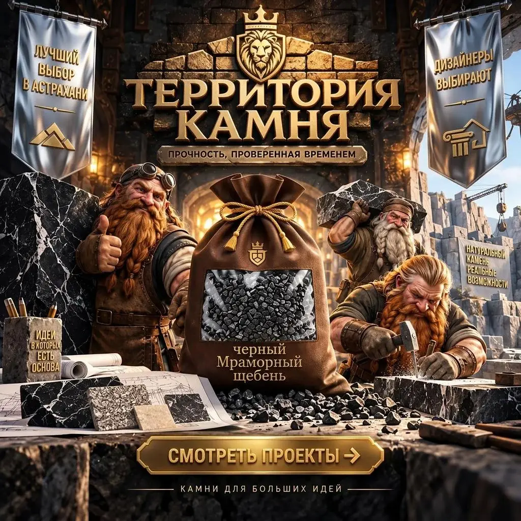 Чёрный мраморный щебень в премиальной упаковке