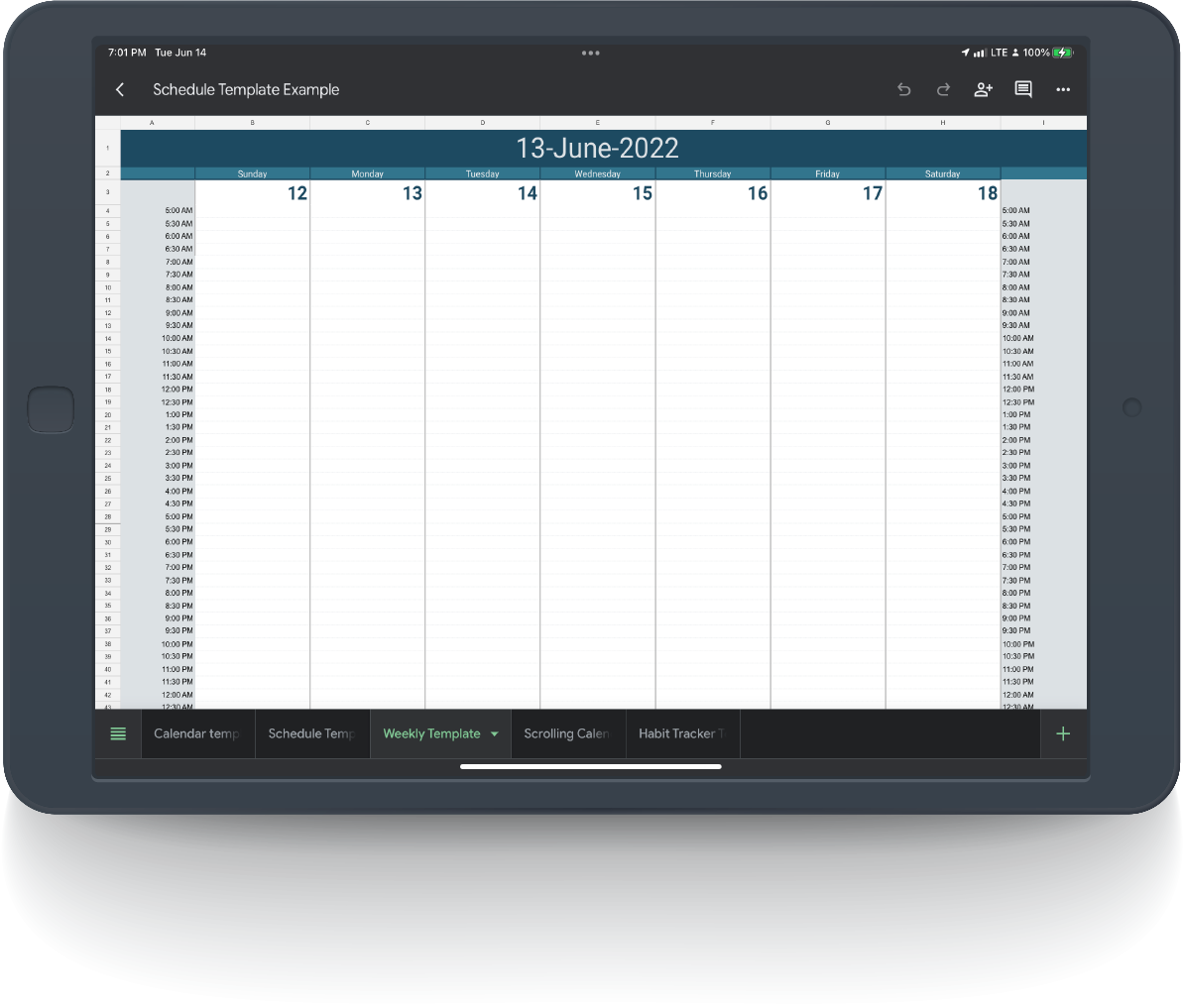 google-sheets-schedule-templates-for-free-otherworldly-design