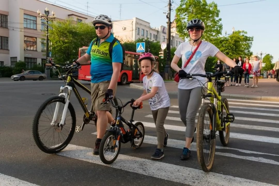 Передвижение на велосипеде по городу