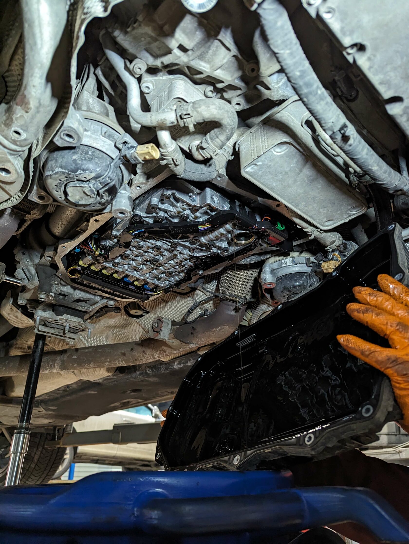 Снятие поддона с фильтром ZF