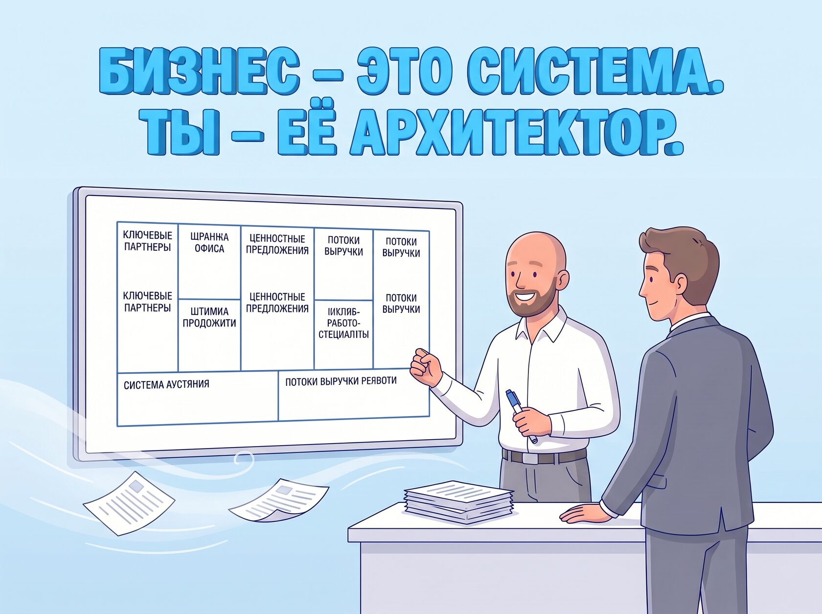 Сборка: как сделать новую модель необратимой — следующая статья цикла Пересборка в кризис, баннер с иллюстрацией бизнес-системы