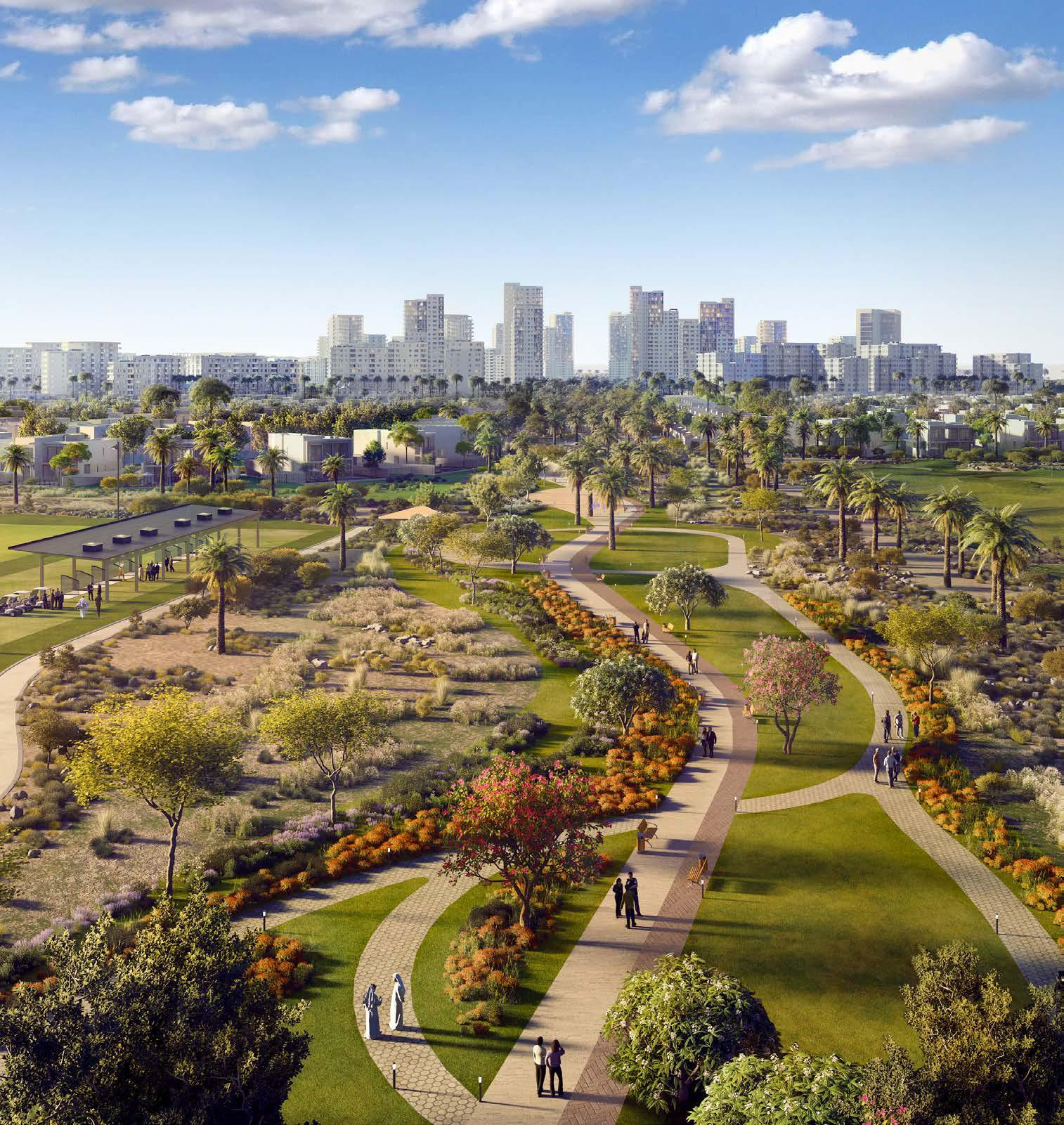 Aerial view of Emaar South development - render