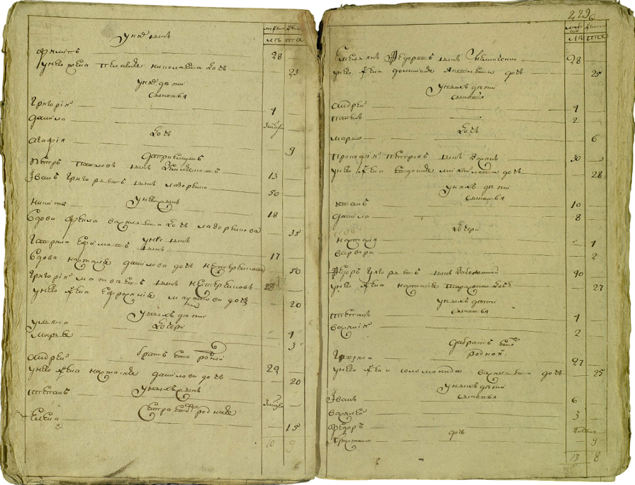 Ревизские сказки - еще один ценный источник, позволяющий углубить исследование истории семьи вплоть до начала 18 века.