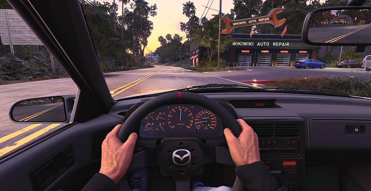 Демонстрация геймплея в момент гонки