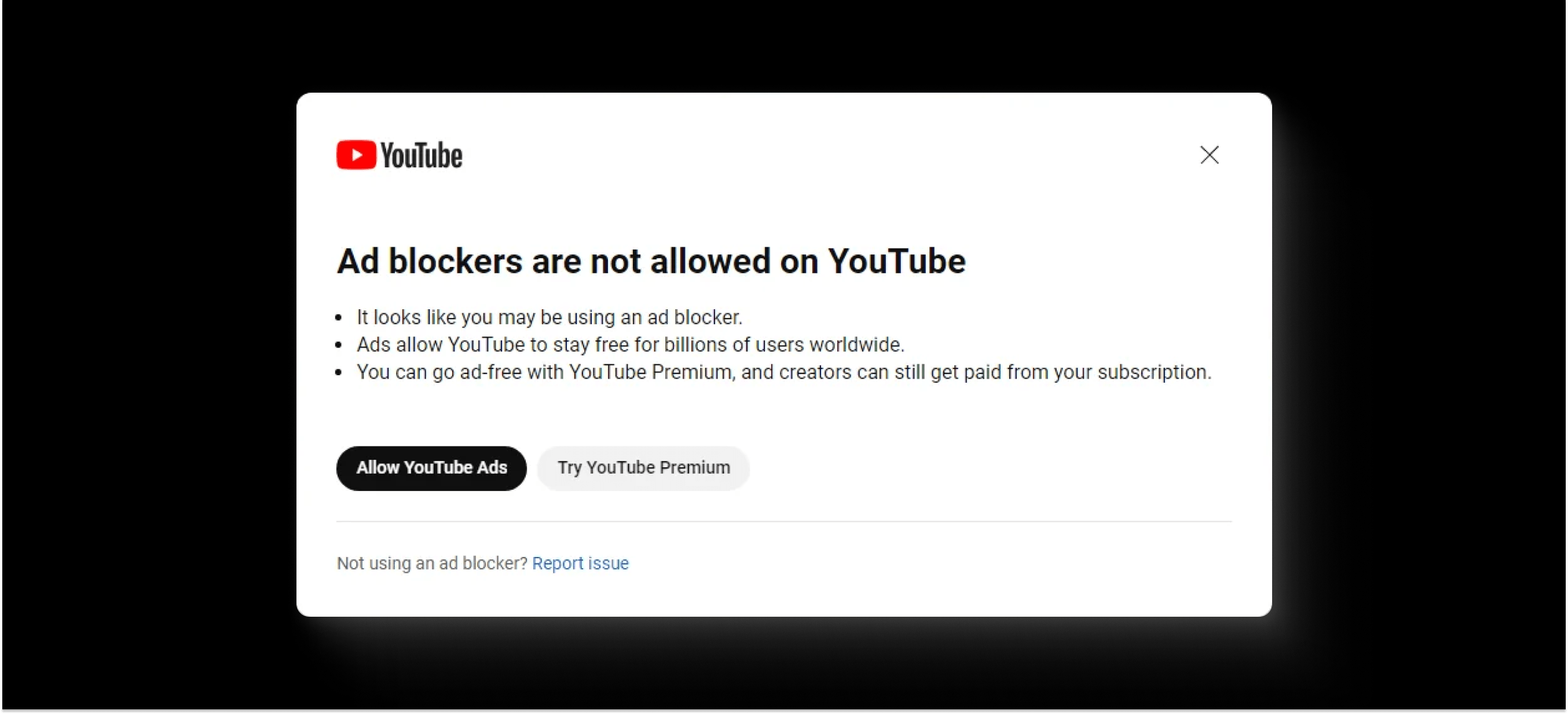 Мини UX-патруль, выпуск 6: Youtube борется с Adblock