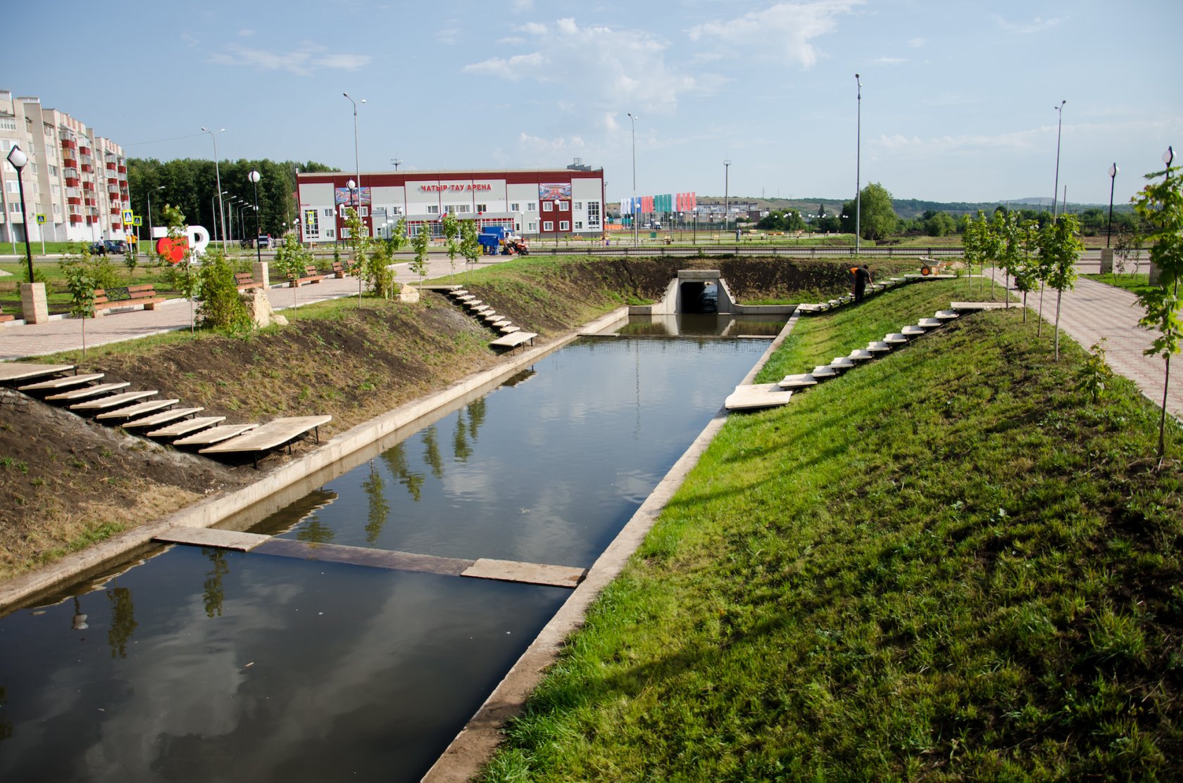 Речка Черная и парк Победы в Азнакаево