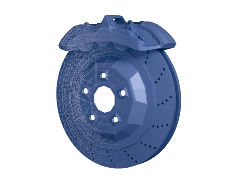 3D-модель тормоза, сканирование