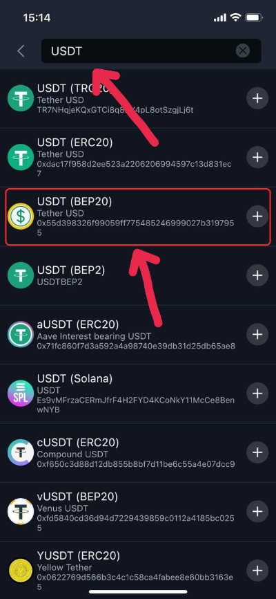 usdt in safepal