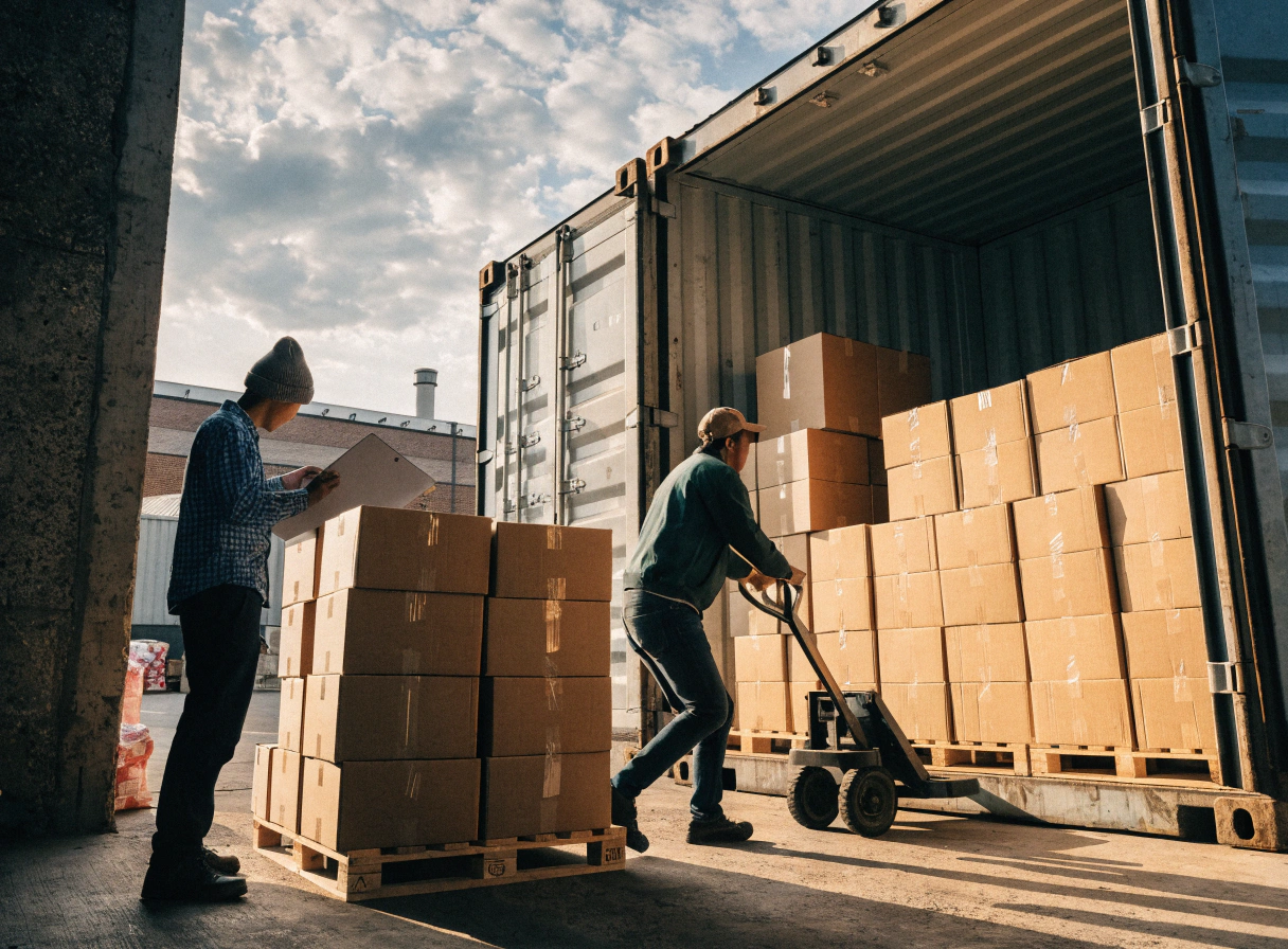 Supervised container loading at Shenzhen or Guangzhou port