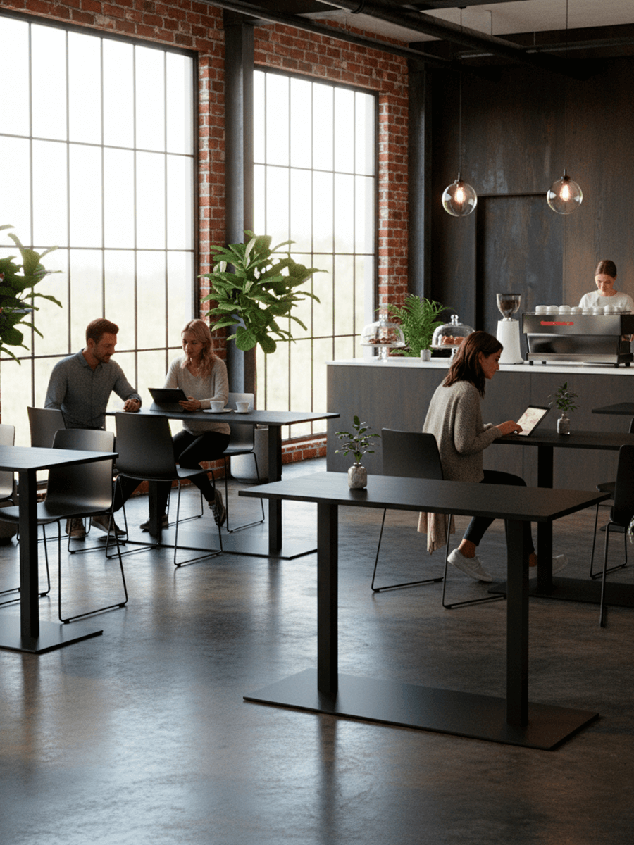 Сварные каркасы для столов в стиле лофт для сетевых заведений