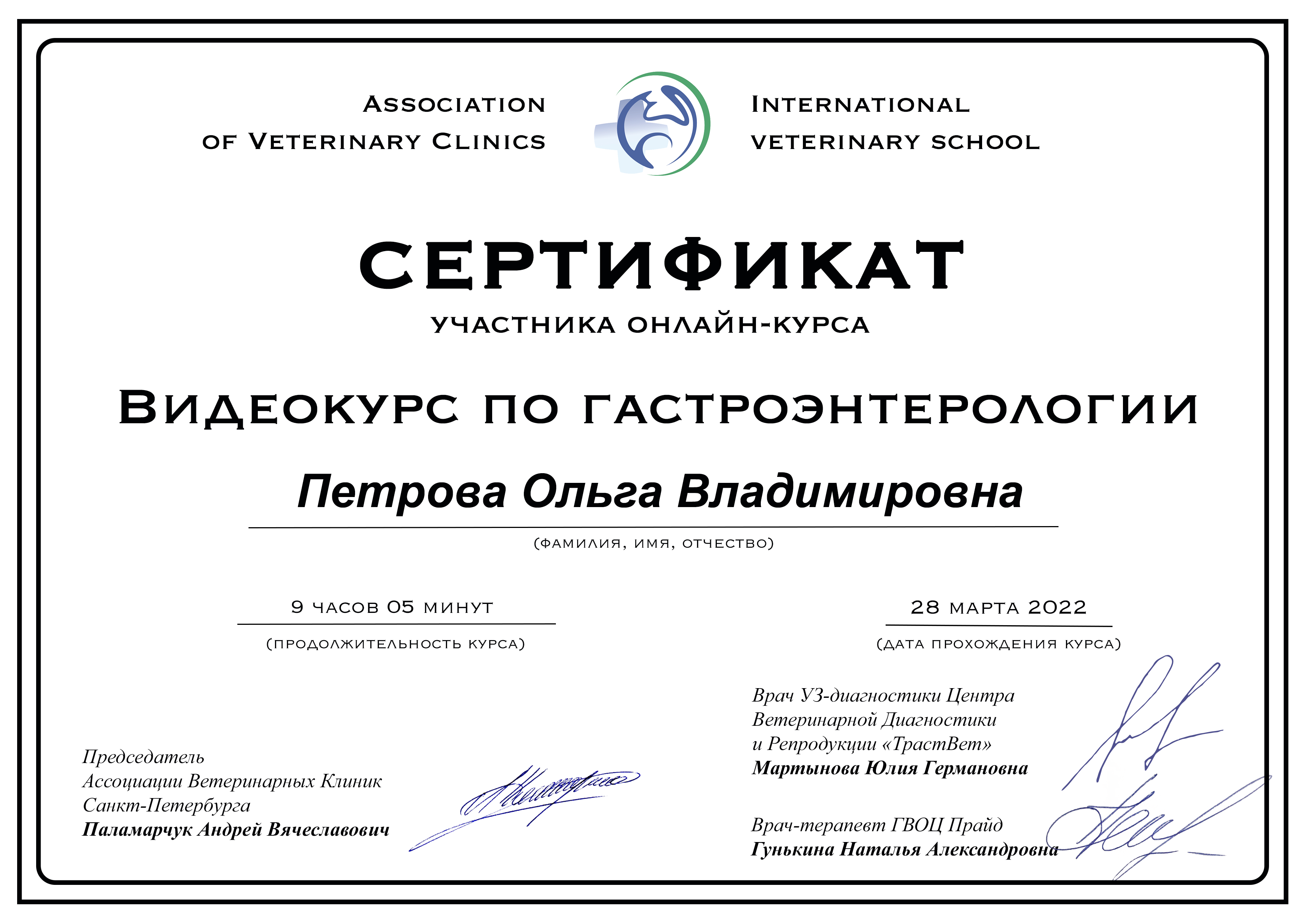Петрова Ольга Владимировна
