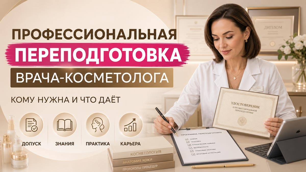 Профессиональная переподготовка для врача-косметолога: кому нужна и что даёт