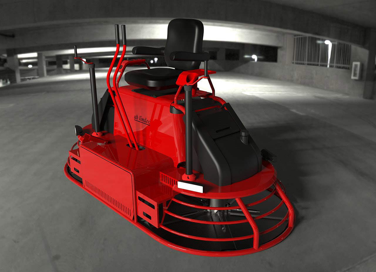 дизайн строительной техники - затирочная машина для пола