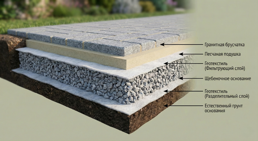 геотекстиль под брусчатку
