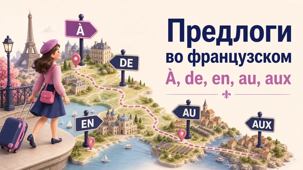 Предлоги во французском: a, de, en, au и aux без путаницы: учебная статья LaRou