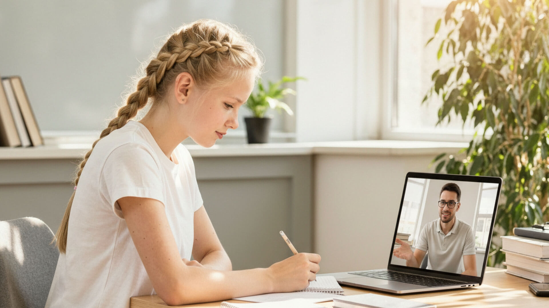 Подросток занимается