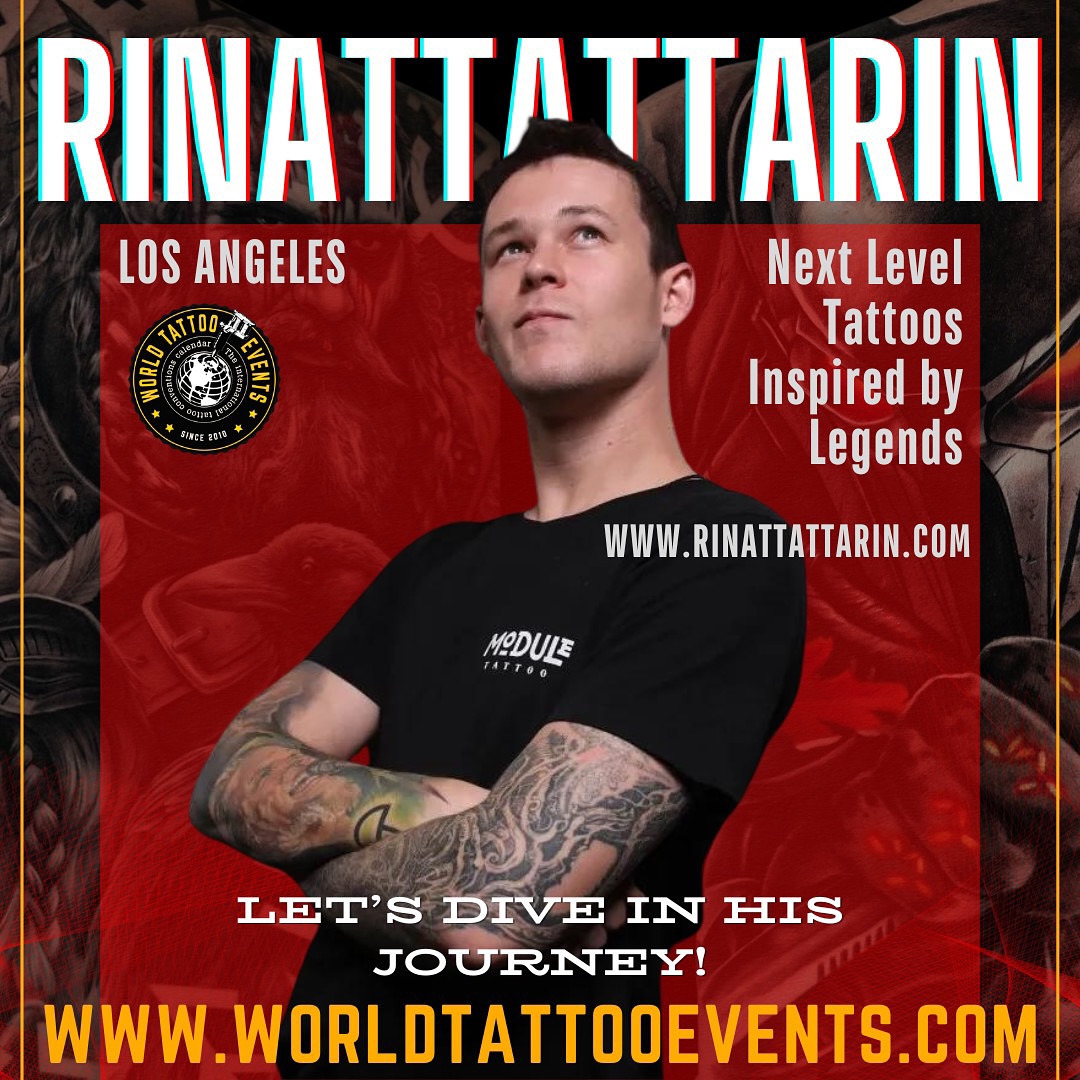 Tattoo artist Rinat Mingazdinov at World Tattoo Events