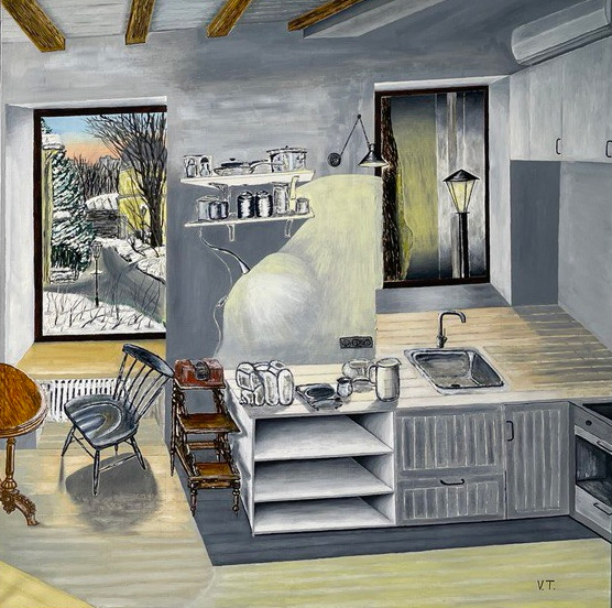 Painting by Vladimir Mikhailovich Tolkachev "My World"