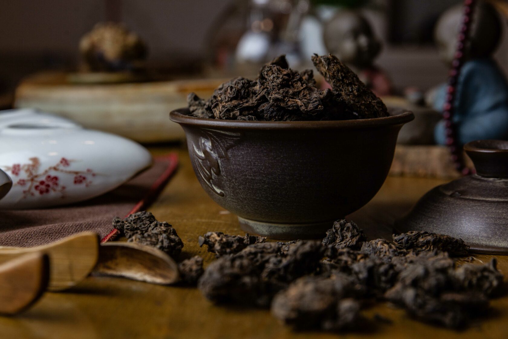 шу пуэр ча тоу. лао пуэр. лао бань чжан шу пуэр 2008. чай пуэр шу. лао пуэр.