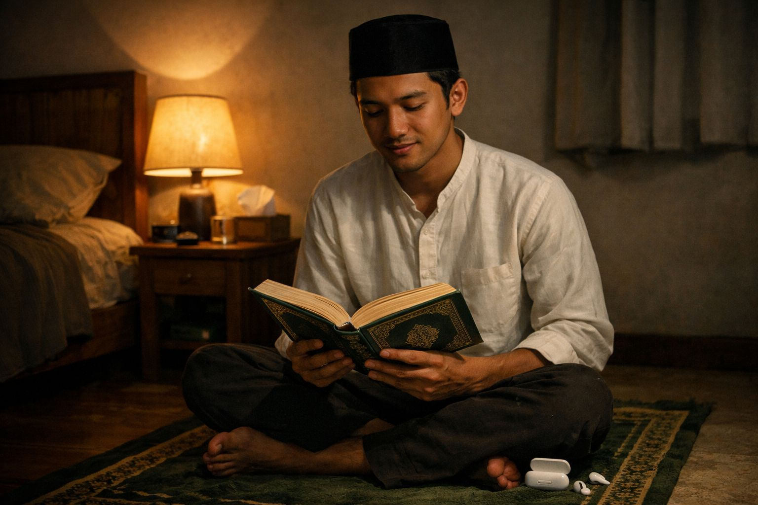 Ruqyah dan tilawah Al-Qur’an untuk membantu menenangkan pikiran dan mengurangi stres