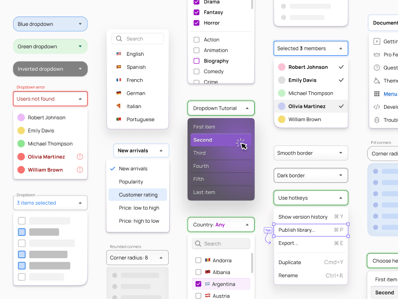 Dropdown UI Design Exploring the intersection of anatomy, UX, and use