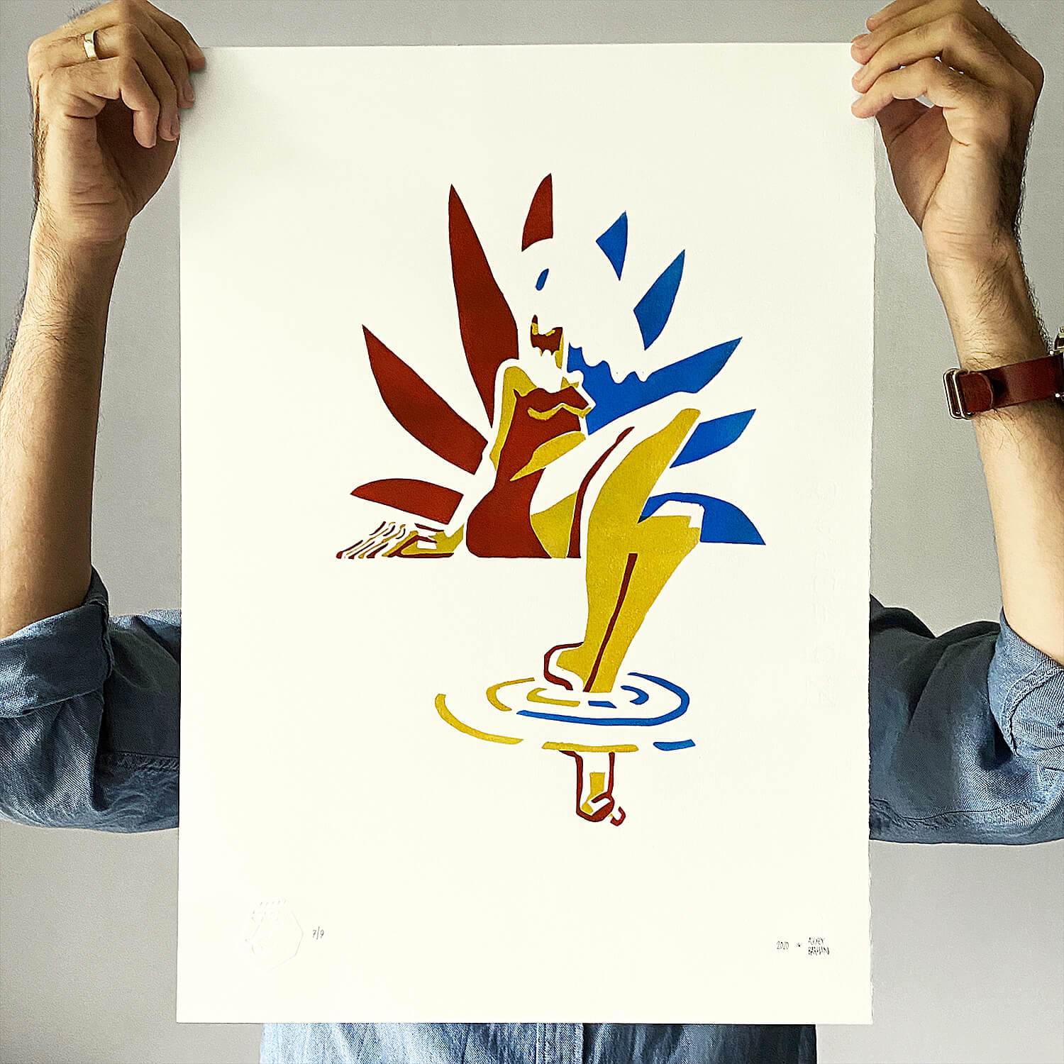 Тиражная графика в технике трафаретной печати. Автор Алексей Бархан.