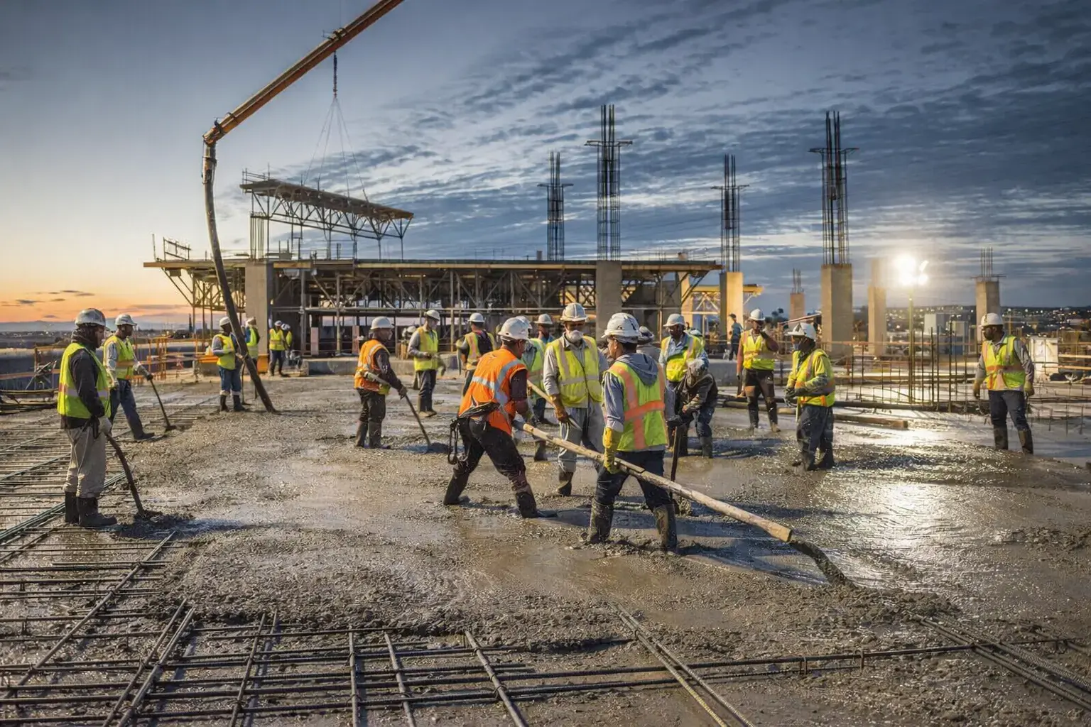 Бригада строителей на объекте