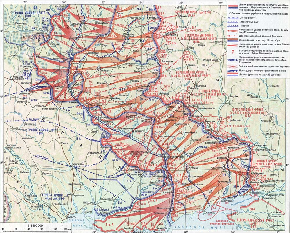 Карта восточного фронта второй мировой войны