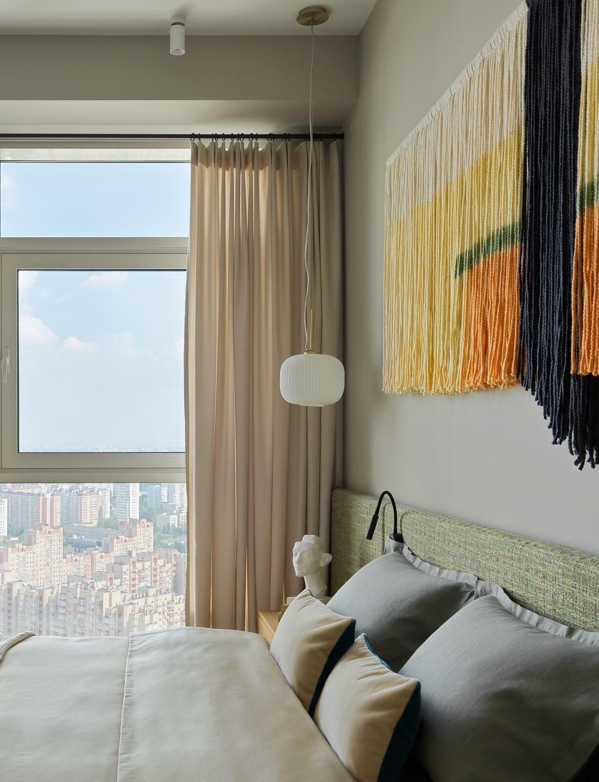 Спальня в квартире в ЖК Дирижабль по проекту дизайнера интерьера Екатерины Фёдоровой