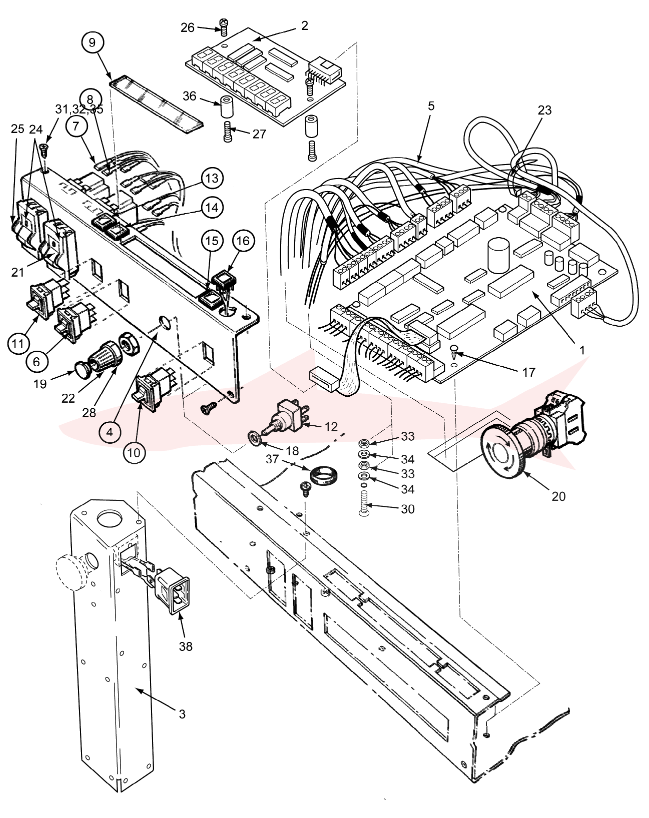 Morgana AutoCreaser Mk2 7-05-04 Services 50Hz — схема деталей