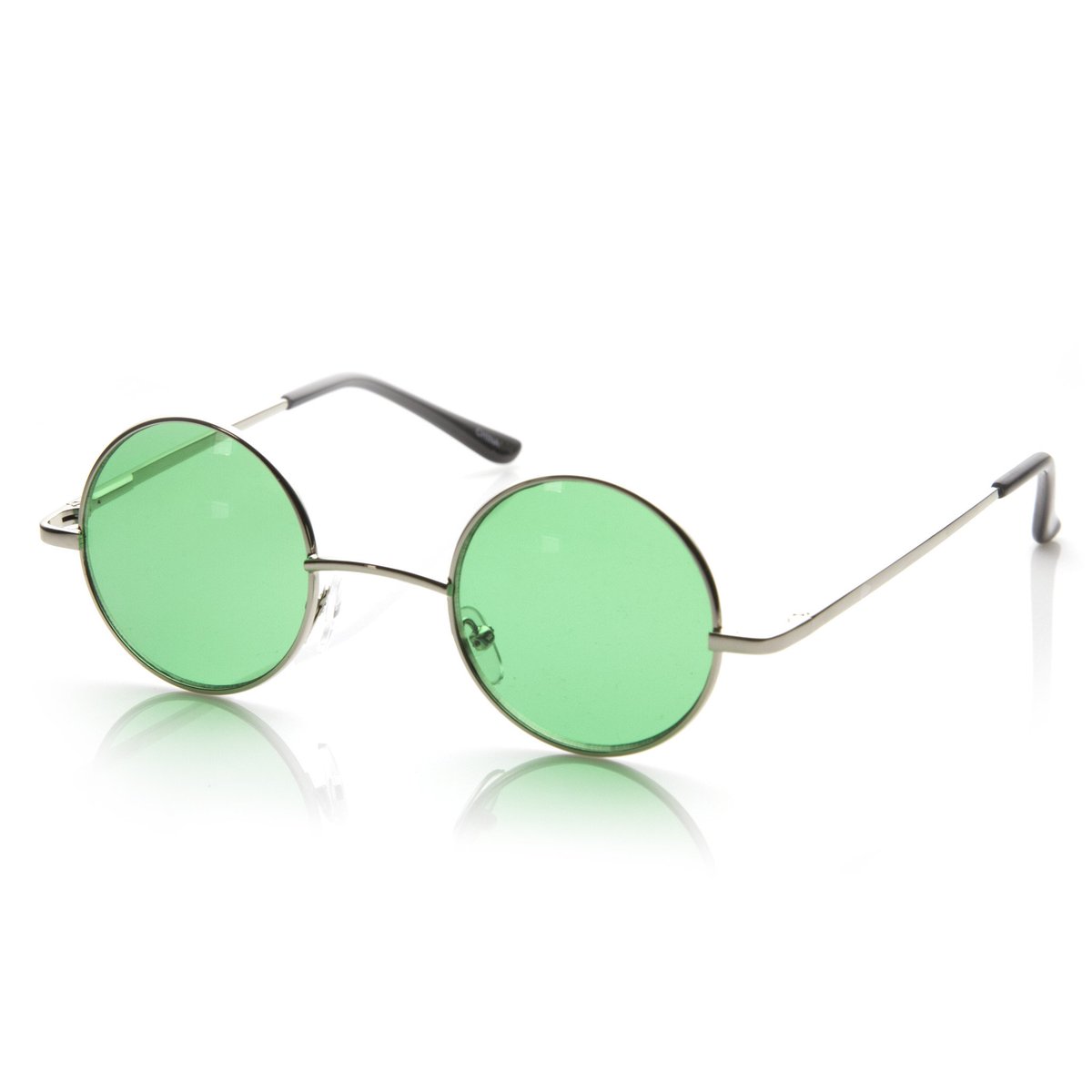 Круглые очки с зелеными стеклами
