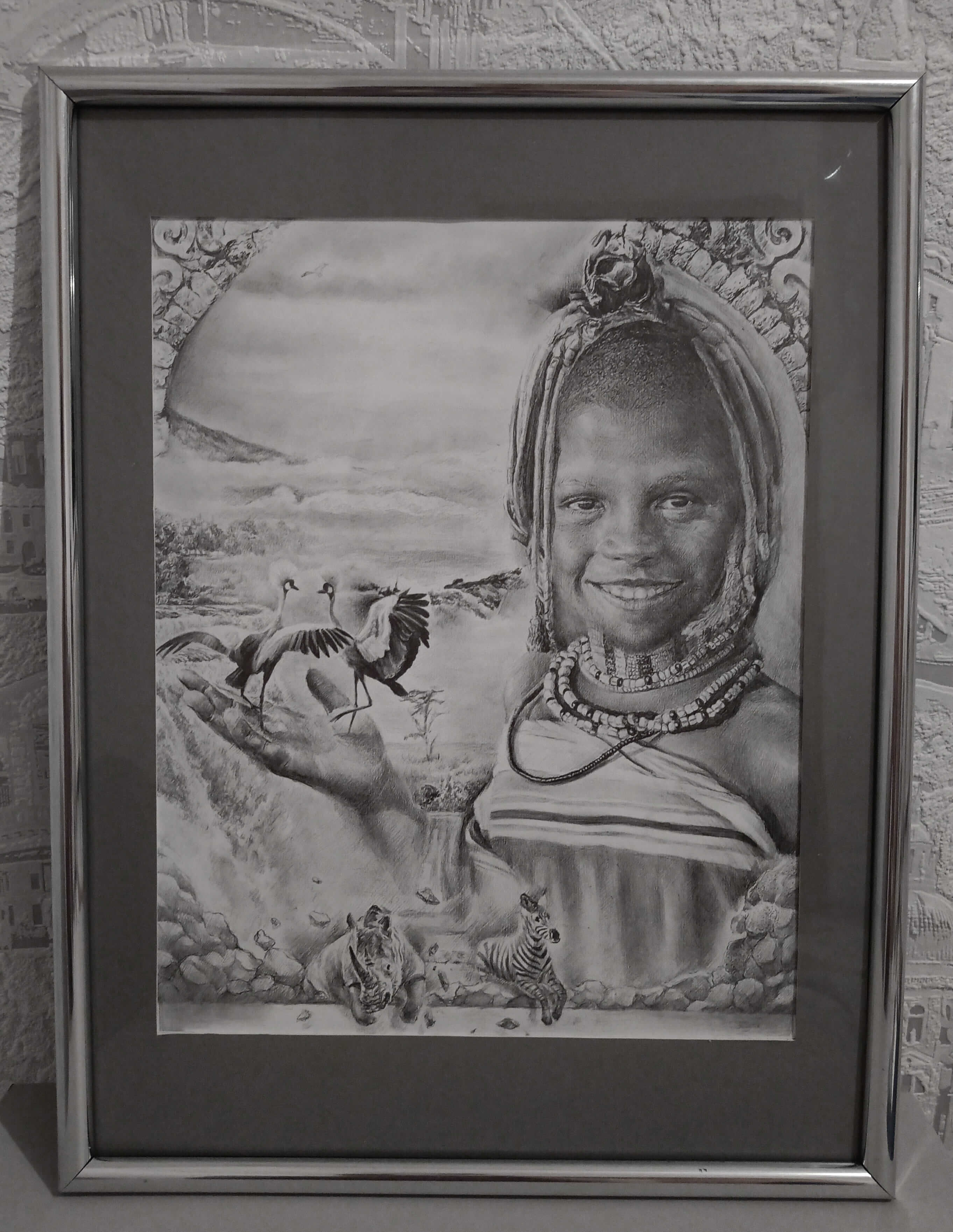 купить картину, африка картина, рисунки, графика рисунки, Африканка, рисунки карандашом, красивые рисунки, творчество, картины художников, графика купить, журавли, красивые картины, носорог, зебра, картины