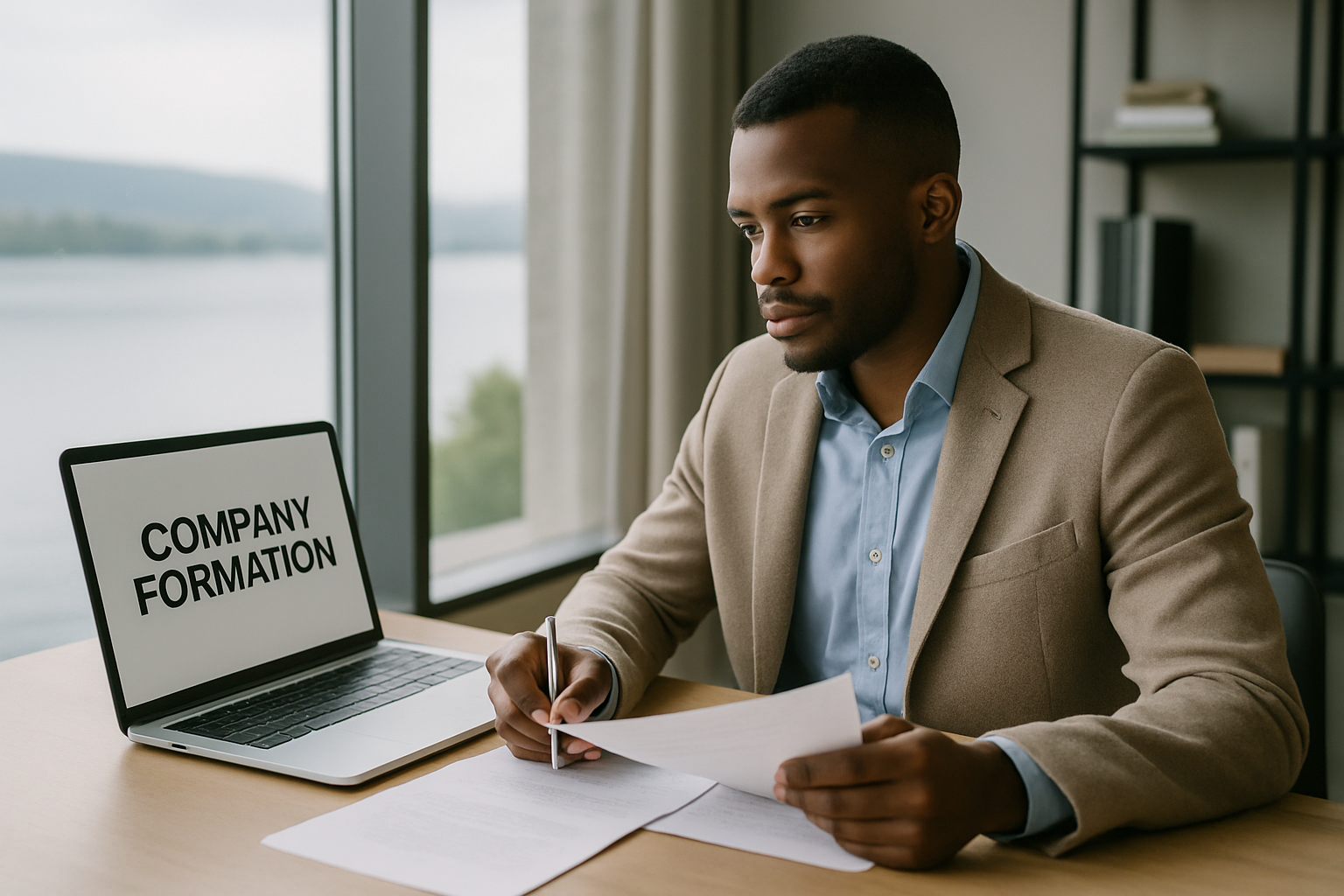 Entrepreneurs internationaux planifiant la création d'une entreprise en Suisse avec l'aide de DomizilAdresse.ch