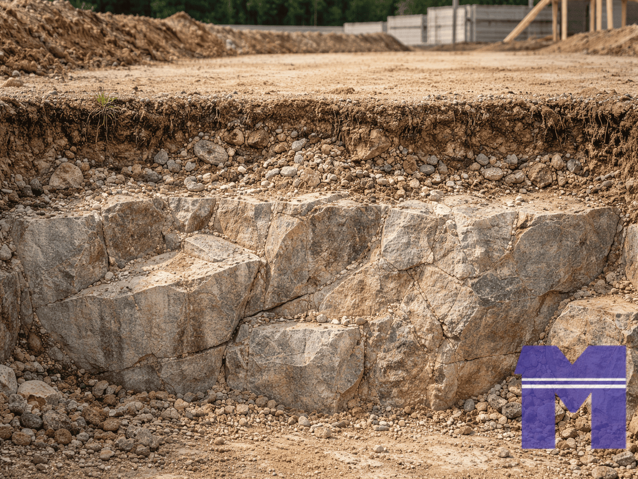 Крупнообломочный и скальный грунт на участке строительства дома