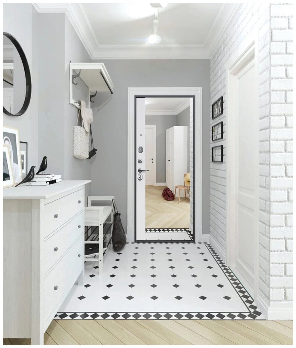 Белый кирпич белая дверь. Узкая прихожая в скандинавском стиле. Прихожая в скандинавском стиле в интерьере