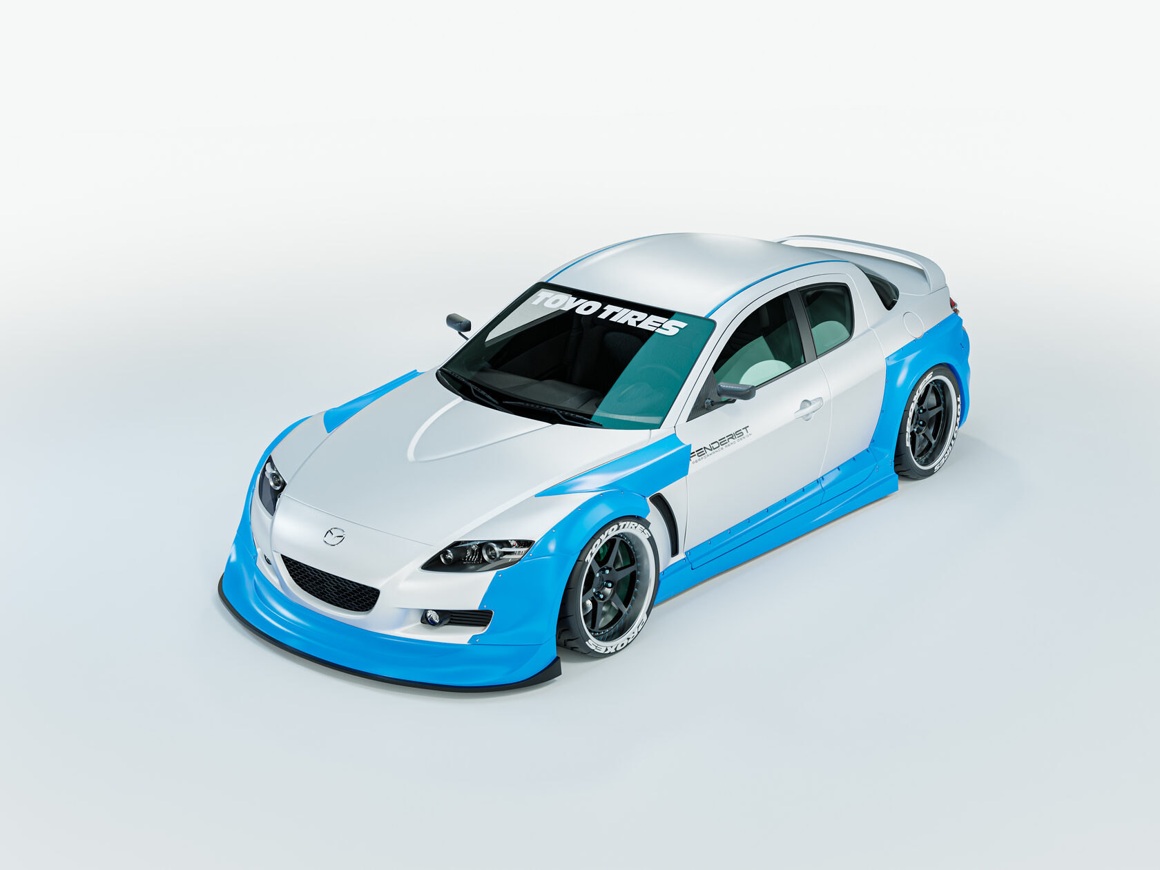 FENDERIST SPEC S 50mm fender flares kit / WIDE BODY KIT Mazda RX8 2003