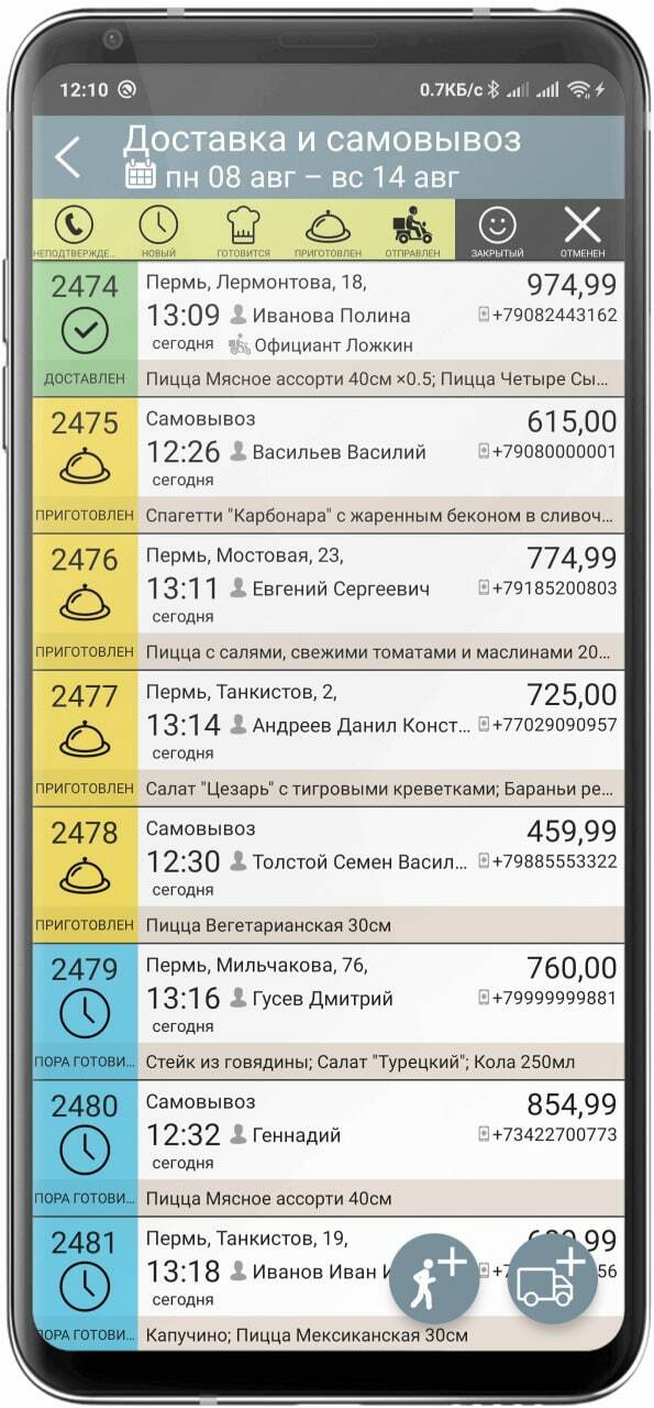 Доставка и самовывоз