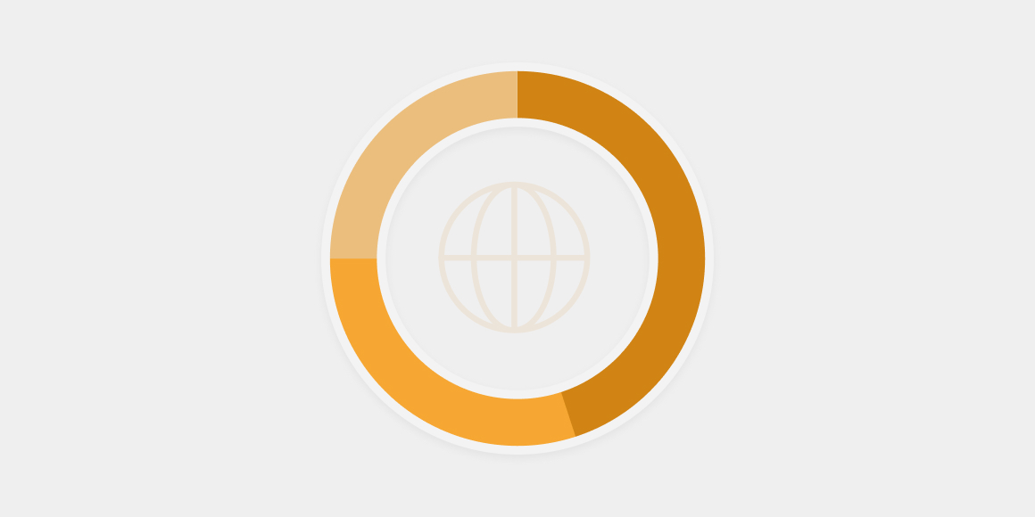 круговая диаграмма в оранжевом цвете