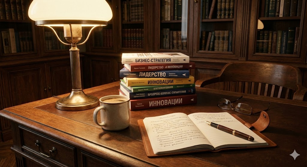 Книги по бизнесу и канцелярские принадлежности