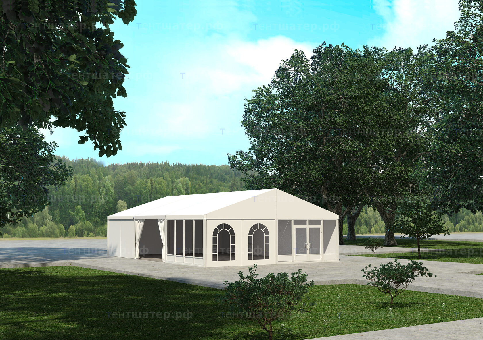 Двускатный шатер 10х15 - купить двускатные шатры в Москве и РФ по ...