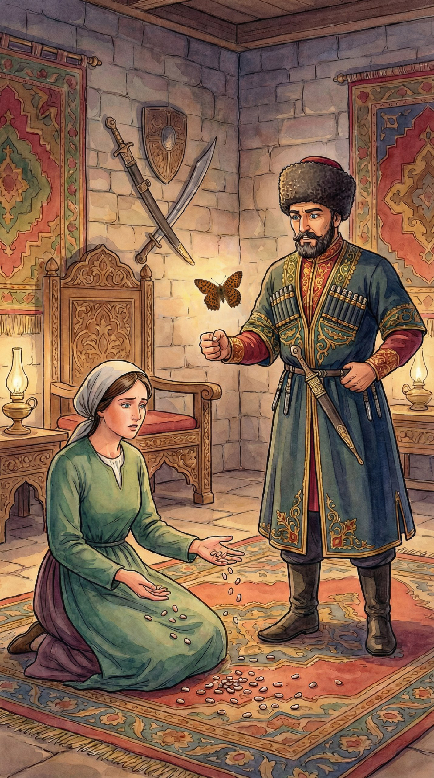 Адыгейская сказка про муллу и гадалку - Гадальщица Бабочка