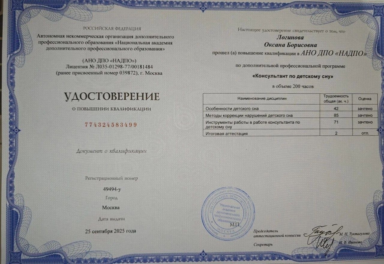Удостоверение о повышении квалификации