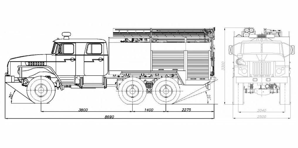 Схемы автомобилей пожарных