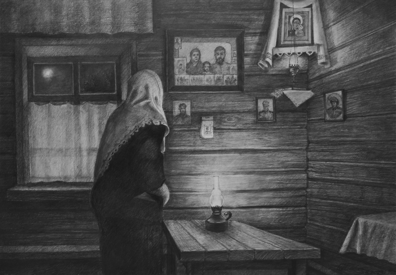 Сердце матери работа художника Олега Помелова 